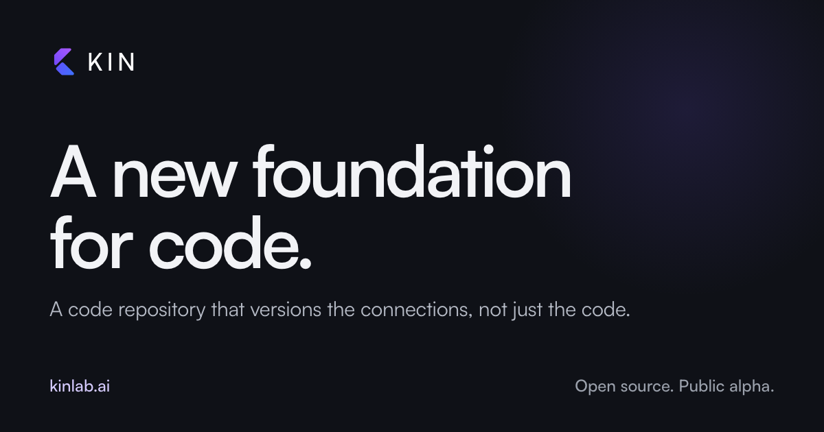 Kin - an open source repo that records what calls what, so search stops burying the answer
